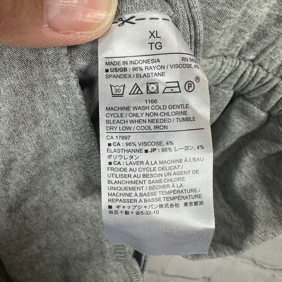 Banana Republic gray viscose short sleeve knit maxi dress pockets, sz XL NWT $70 - Picture 5 of 7